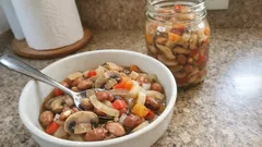 Autumn Giardiniera with Beans and Mushrooms—a Sweet-Tangy Antipasto for Jars