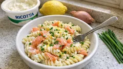 Creamy Ricotta & Smoked Salmon Pasta—Brightened Up With Lemon Zest