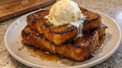 Pumpkin French Toast on Brioche—Golden, Custardy, and Perfect for Weekend Brunch