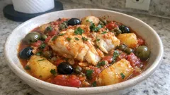 Baccalà alla Ghiotta: One-Pan Salt Cod Stew with Potatoes, Olives, and Capers