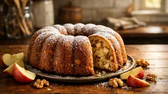 One-bowl apple walnut cake with cinnamon you can make anytime