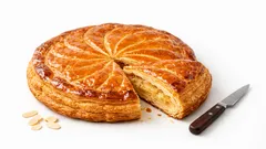 Easy king cake with puff pastry and almond frangipane for Three Kings Day