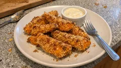 Crispy Air Fryer Breaded Butternut Squash Wedges—Tender Inside, Crunchy Outside