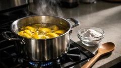 Boil lemon peels with baking soda for a fresh, natural cleaner in 15 minutes